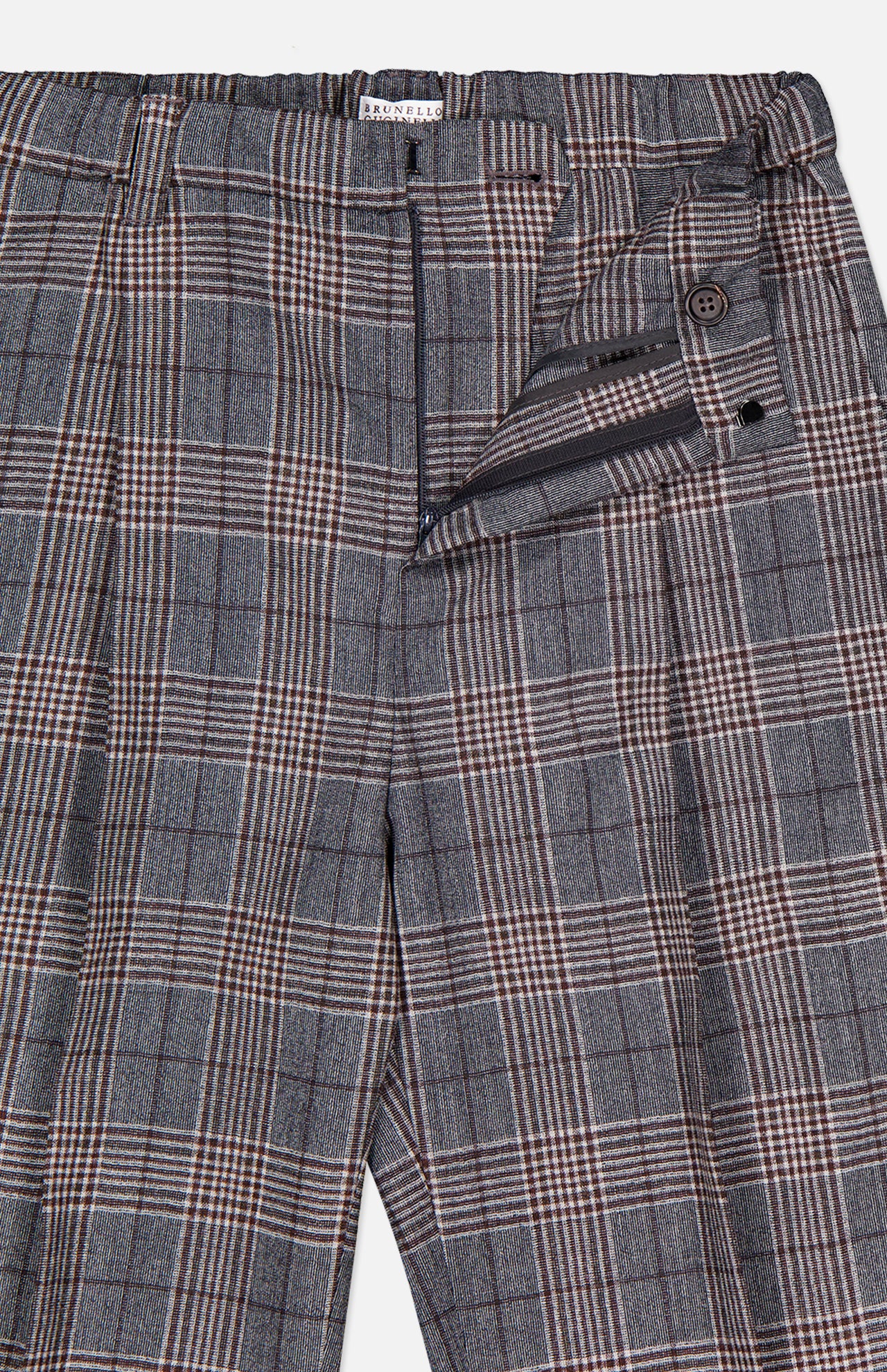 Prince Of Wales Wool Pull On Pant (14720164626795)