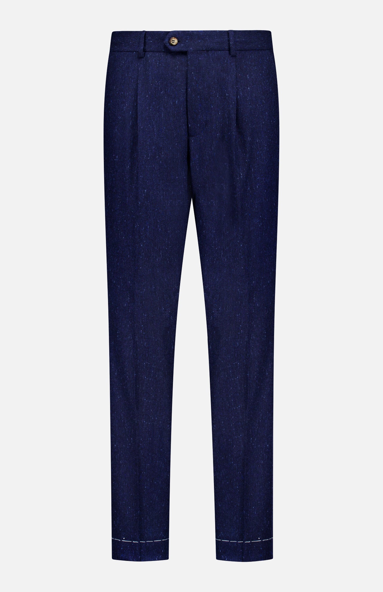 Sharkskin Pleated Wool-blend Trousers