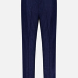 Sharkskin Pleated Wool-blend Trousers
