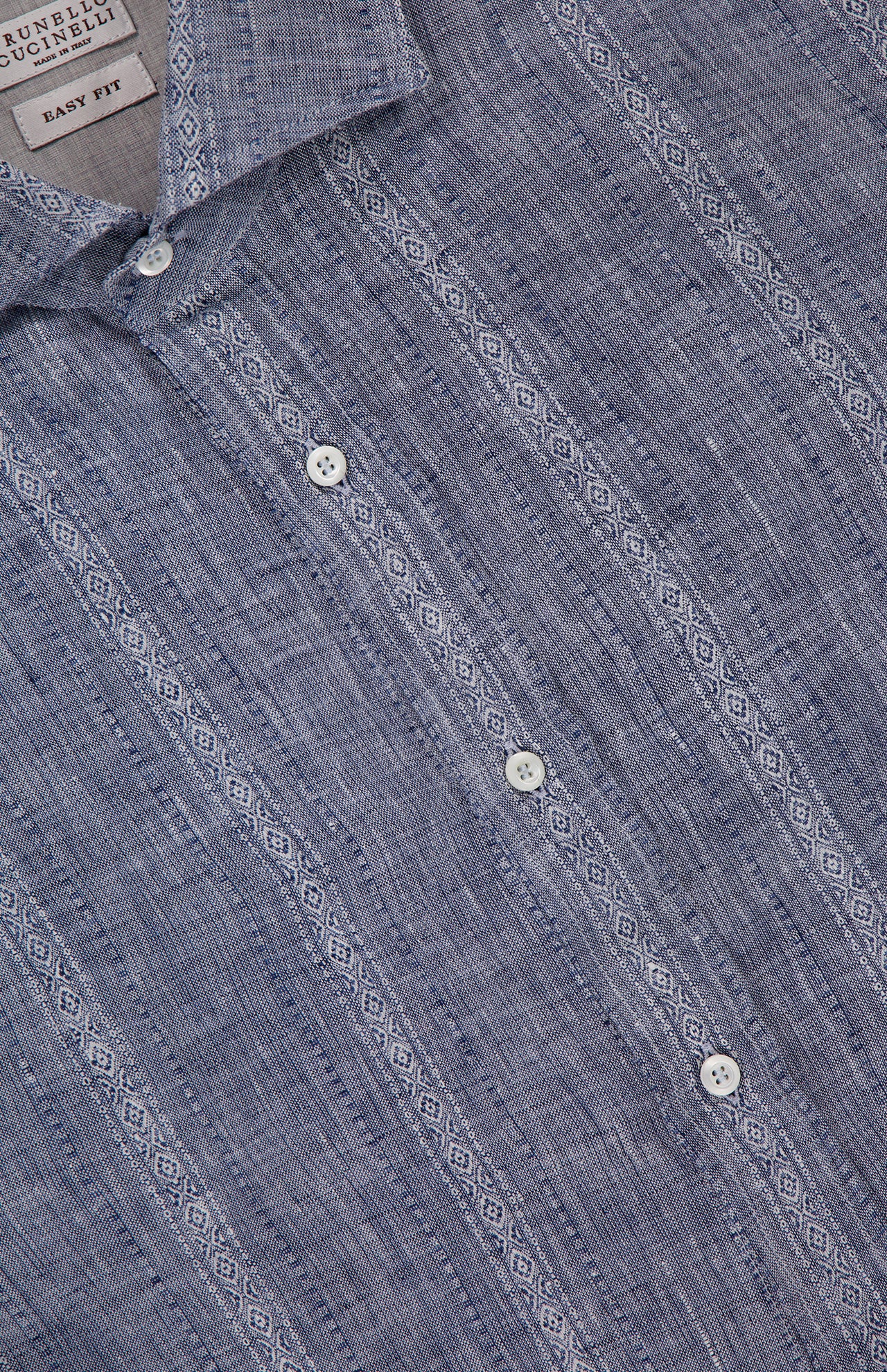 Denim Inspired Pattern Stripe Shirt (14655255347563)