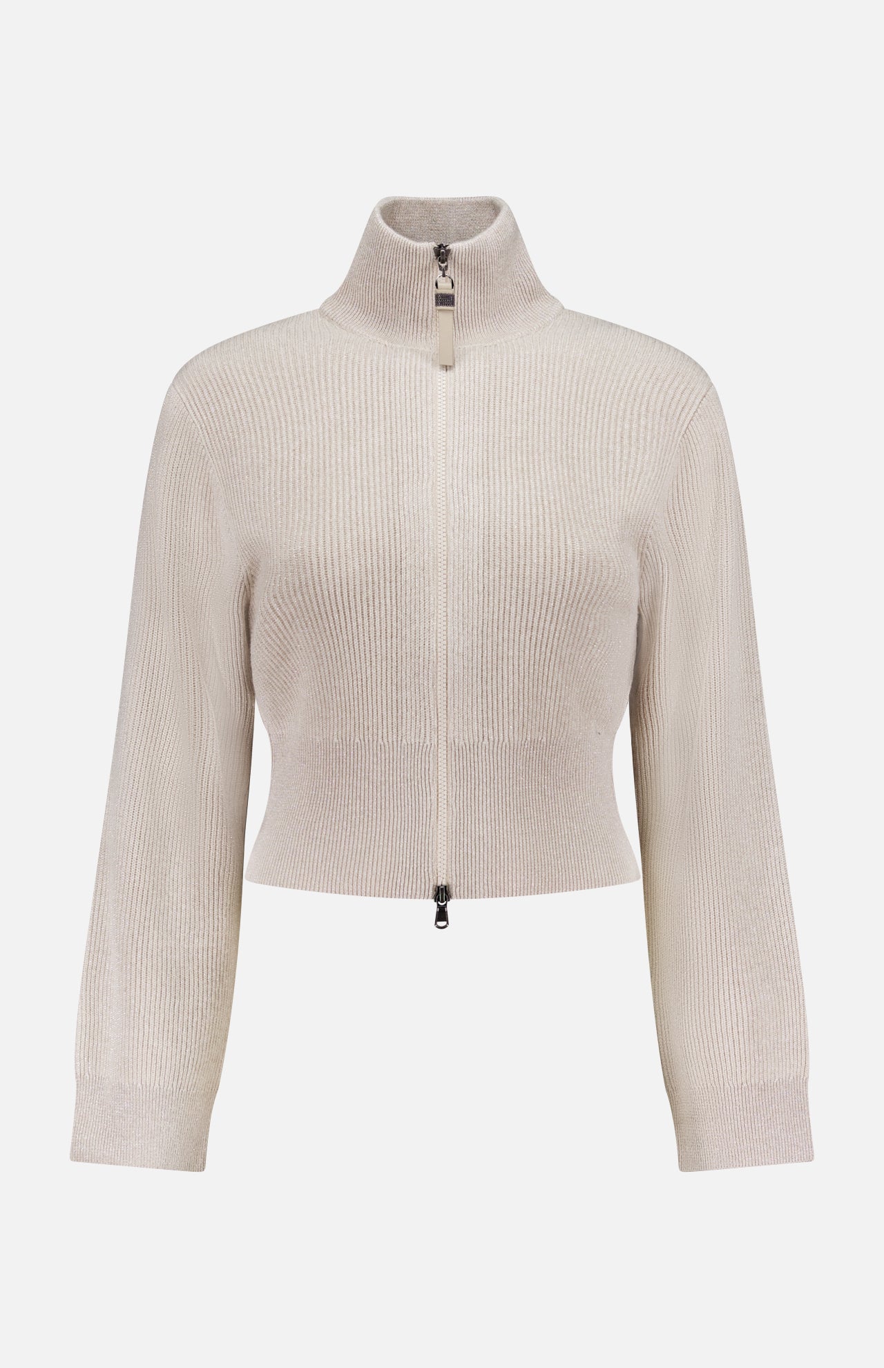 Sparkling Cashmere Long Sleeve Zip Cardigan (14719882559851)