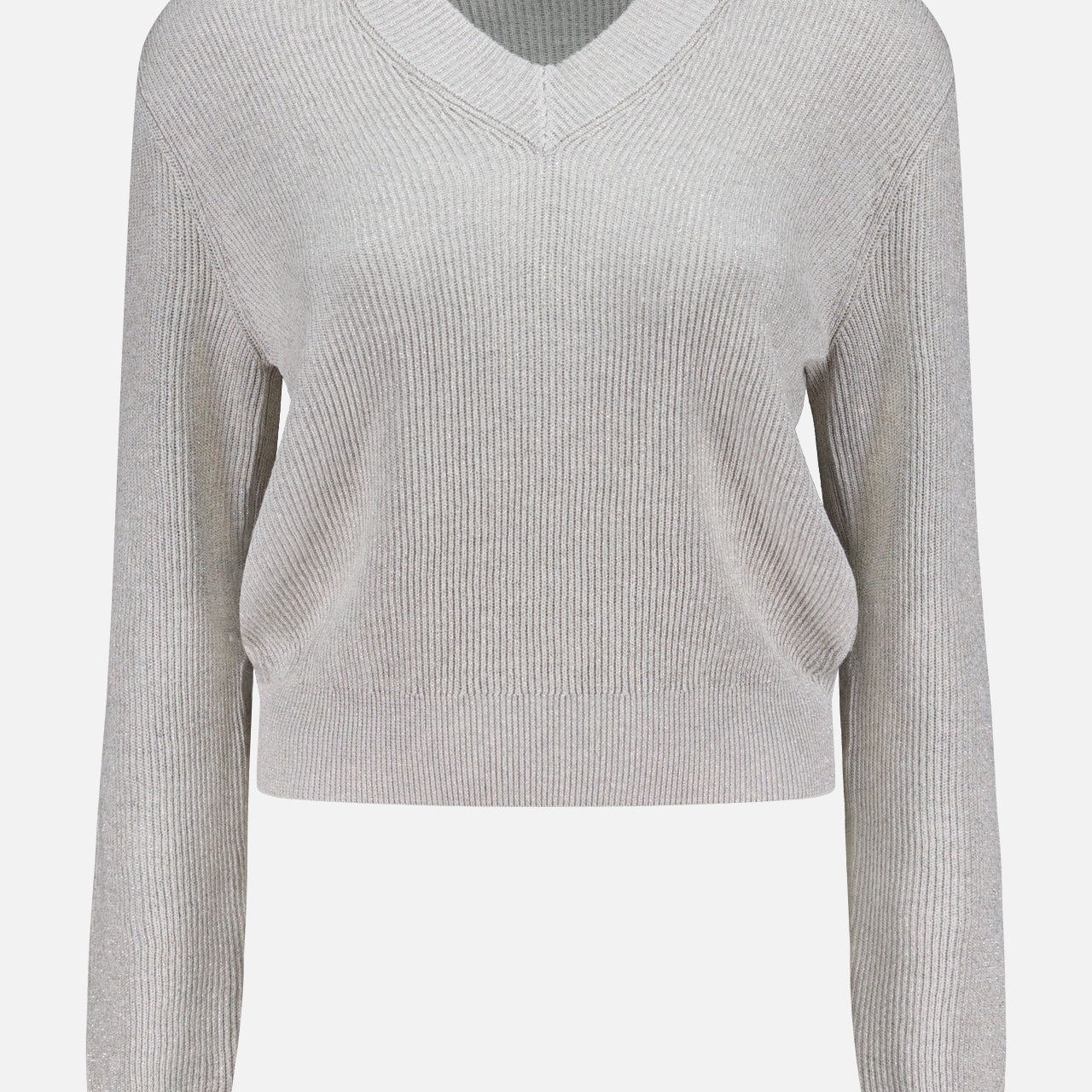 Sparking Cotton V-Neck Long Sleeve Sweater (14719882592619)