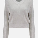 Sparking Cotton V-Neck Long Sleeve Sweater (14719882592619)