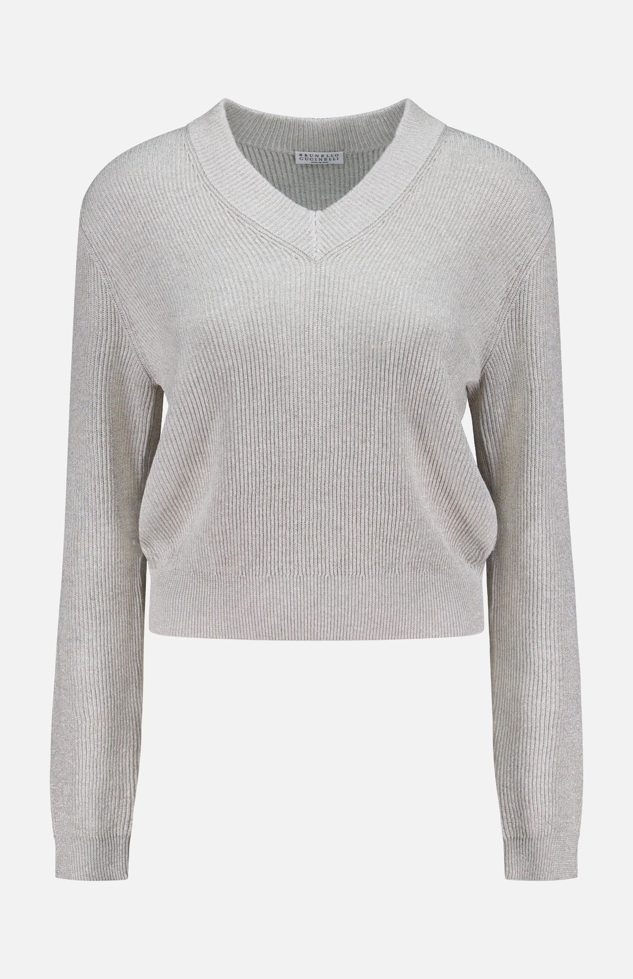 Sparking Cotton V-Neck Long Sleeve Sweater (14719882592619)