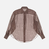 Stripe Sparkling Pailette Button Down Shirt (14719882690923)