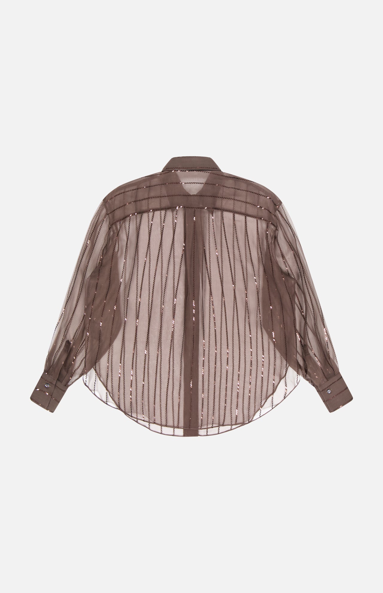 Stripe Sparkling Pailette Button Down Shirt (14719882690923)
