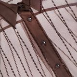 Stripe Sparkling Pailette Button Down Shirt (14719882690923)