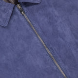 Suede Leather Bomber Jacket (14657070465387)