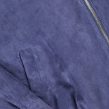 Suede Leather Bomber Jacket (14657070465387)