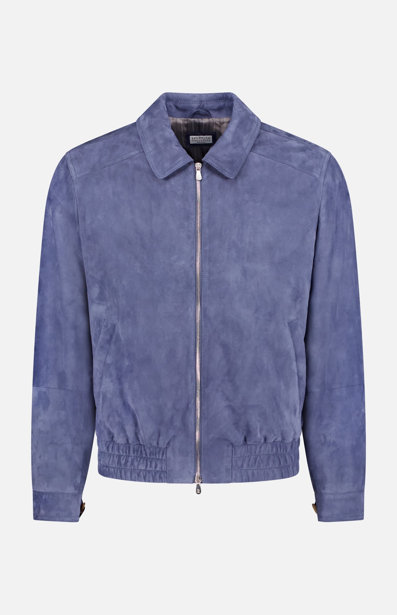 Suede Leather Bomber Jacket (14657070465387)