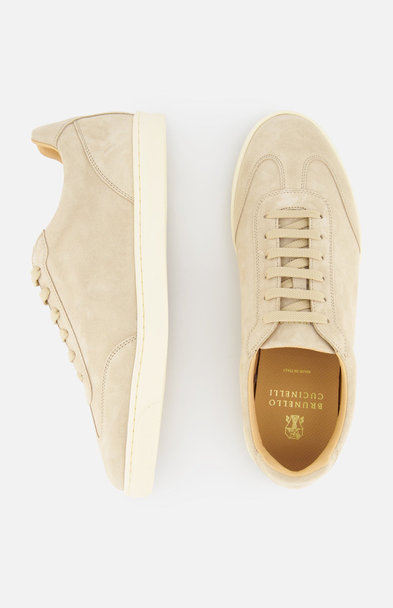 Suede Contrast Sole Sneakers (14657070760299)