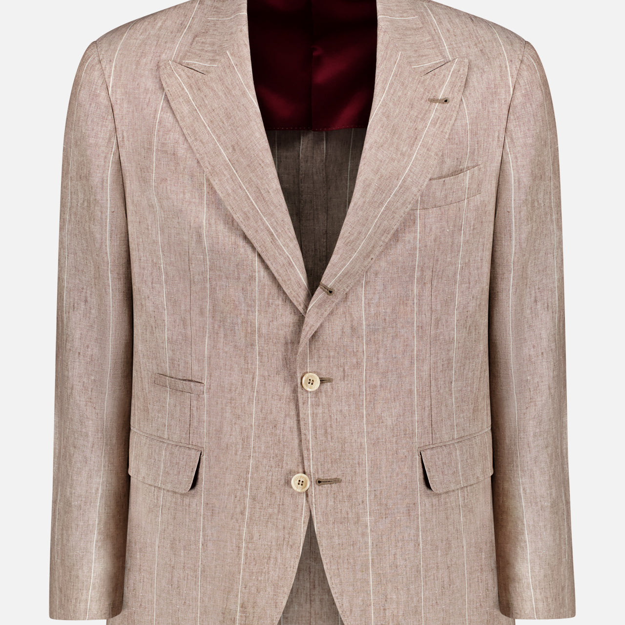 Striped Single-breasted Linen Jacket (14655255609707)
