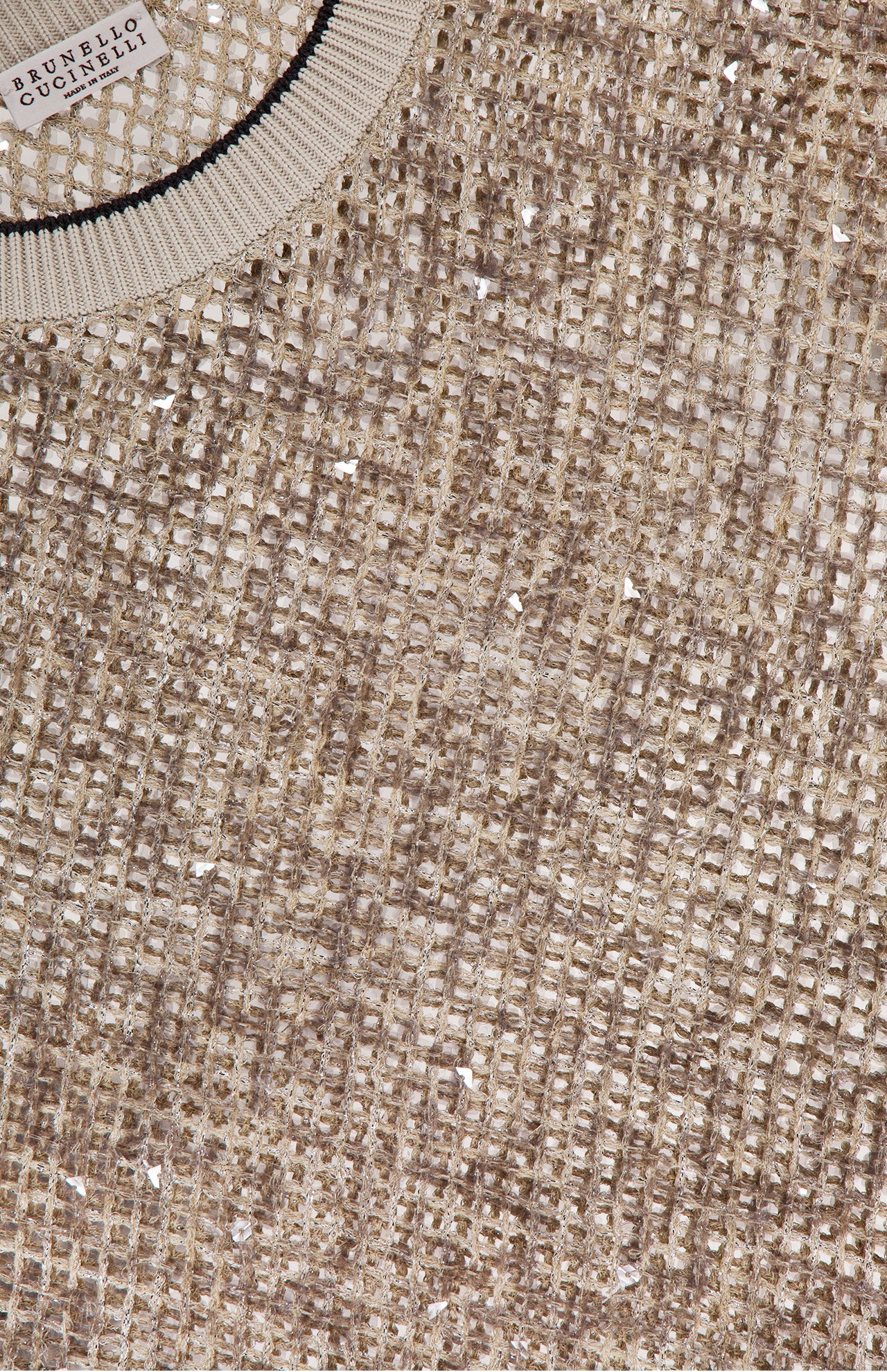 Brunello Cucinelli Women's Netted Sequin Sweater | A.K. Rikk's