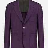 Tonal Print Plaid Wool-blend Sportcoat