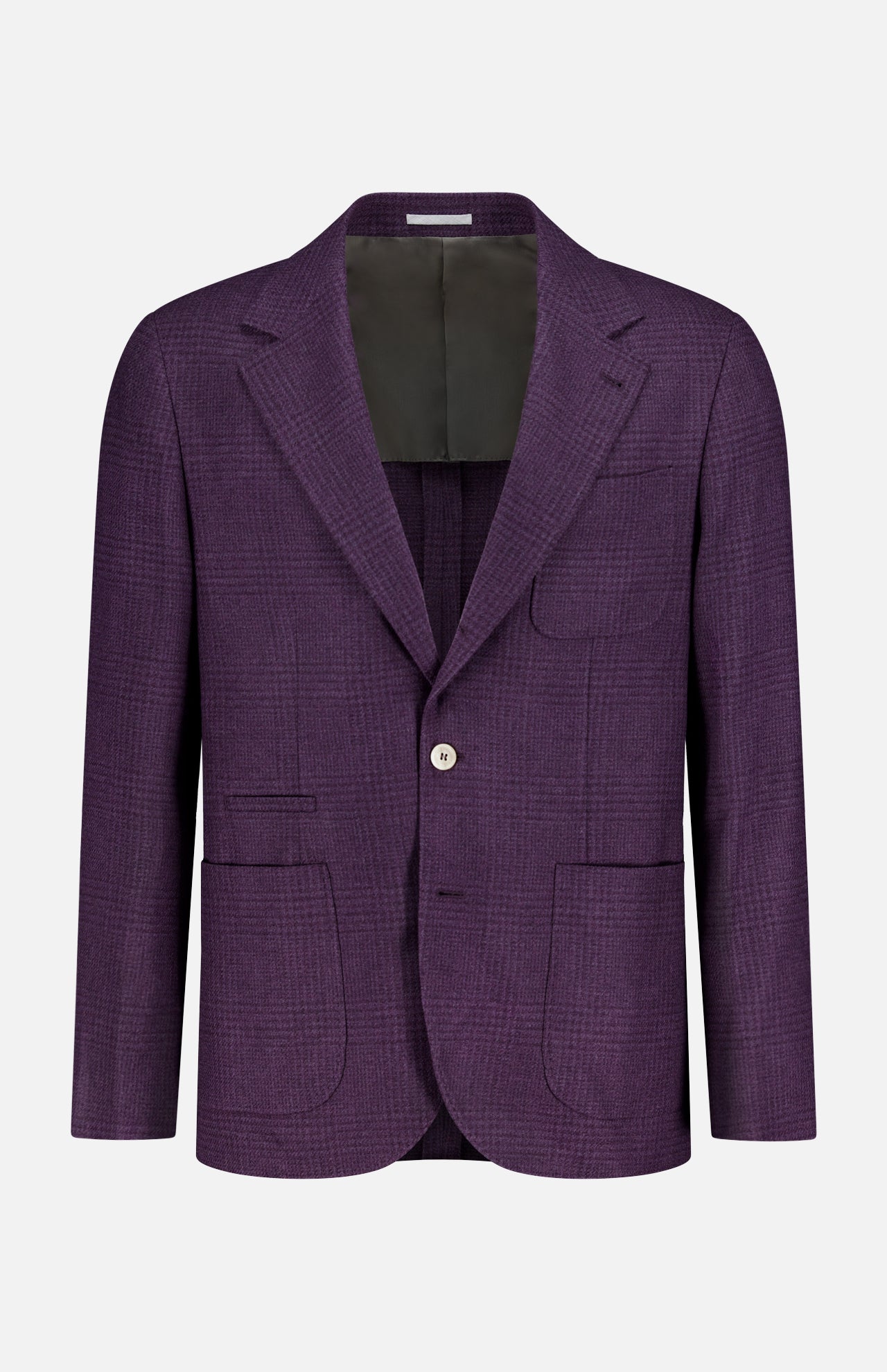 Tonal Print Plaid Wool-blend Sportcoat
