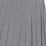 The BRUNELLO CUCINELLI Wool Contemporary Pleated Skirt is crafted from smooth gray fabric featuring a subtle crosshatch pattern. Shown from waist to hem, this classic office style displays evenly spaced vertical pleats for a polished and versatile look.