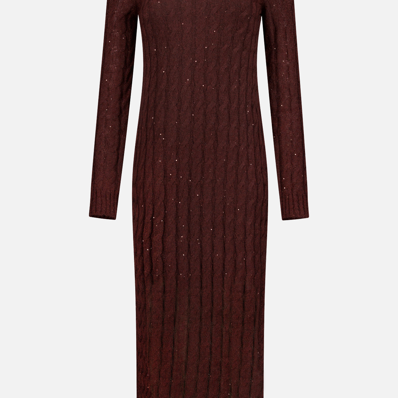 Wool Pailette Knit Maxi Dress (14719882854763)