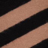 Brushed Cashmere Striped Crewneck Sweater