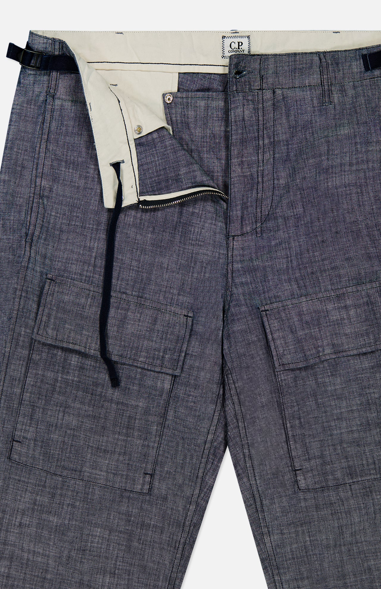 Chambray Loose Cargo Pants (14622008246635)