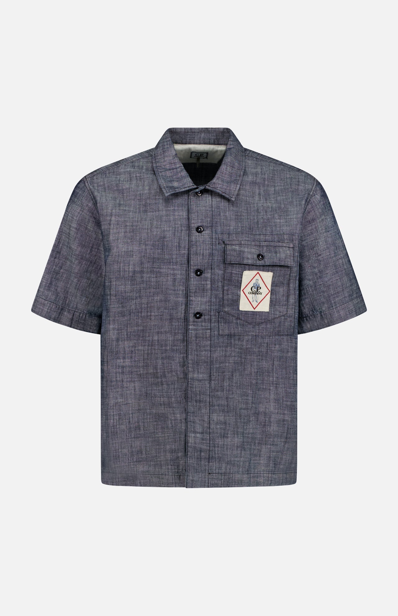 Chambray Logo-Pocket Short Sleeve Shirt (14622008115563)
