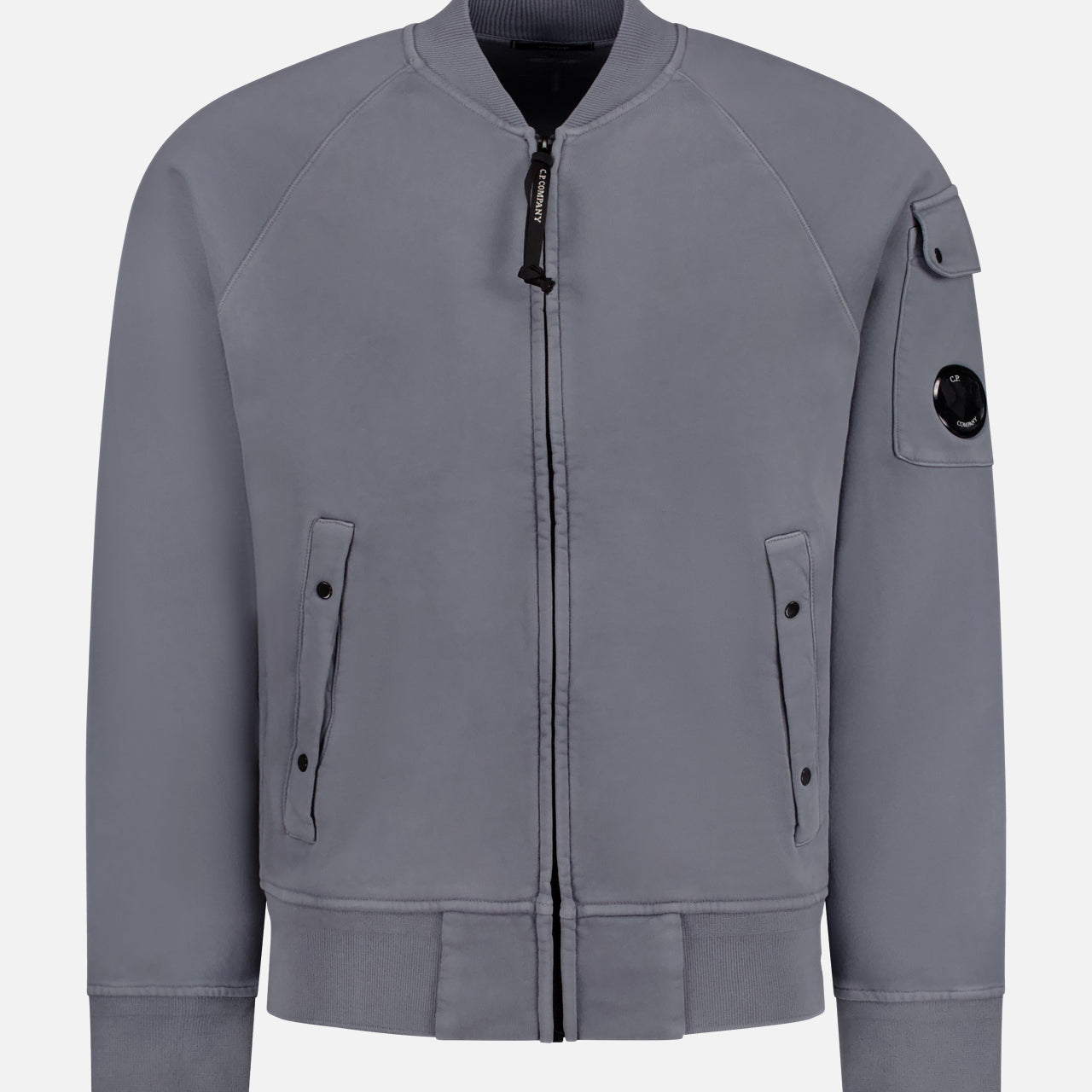Cotton Diagonal Fleece Full Zip Sweatshirt (14622008279403)