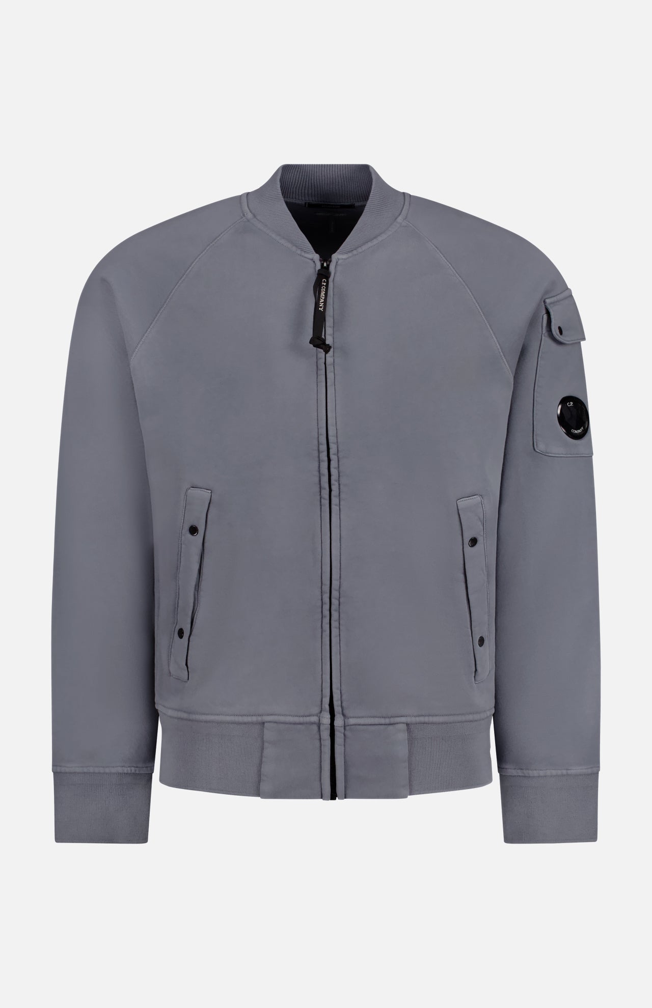 Cotton Diagonal Fleece Full Zip Sweatshirt (14622008279403)