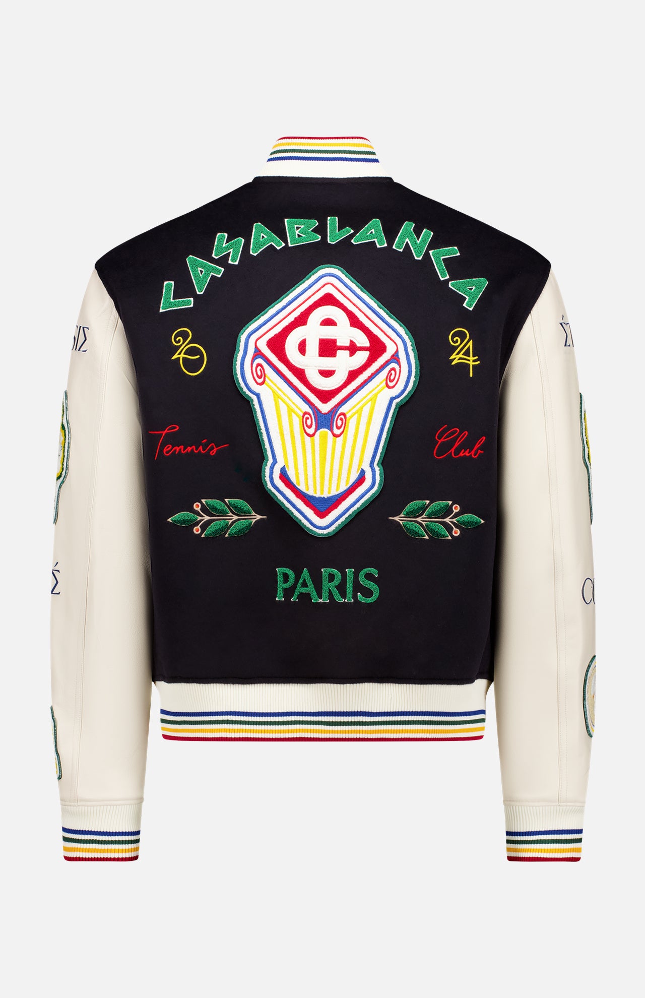 Chenille Embroidered Patchwork Bomber Jacket (7669941960819)