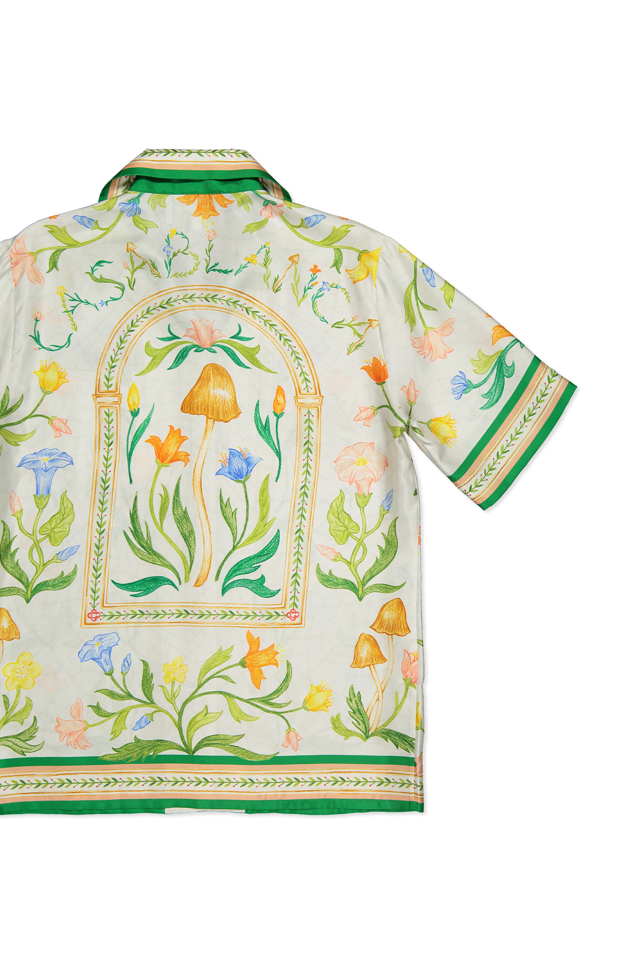 Cuban Collar Silk Short Sleeve Shirt (7056651157619)