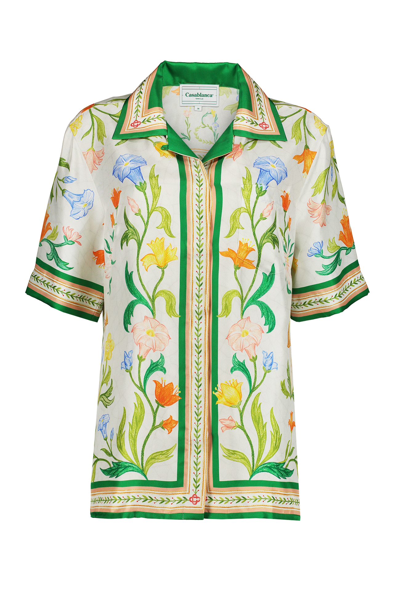 Cuban Collar Silk Short Sleeve Shirt (7056651157619)