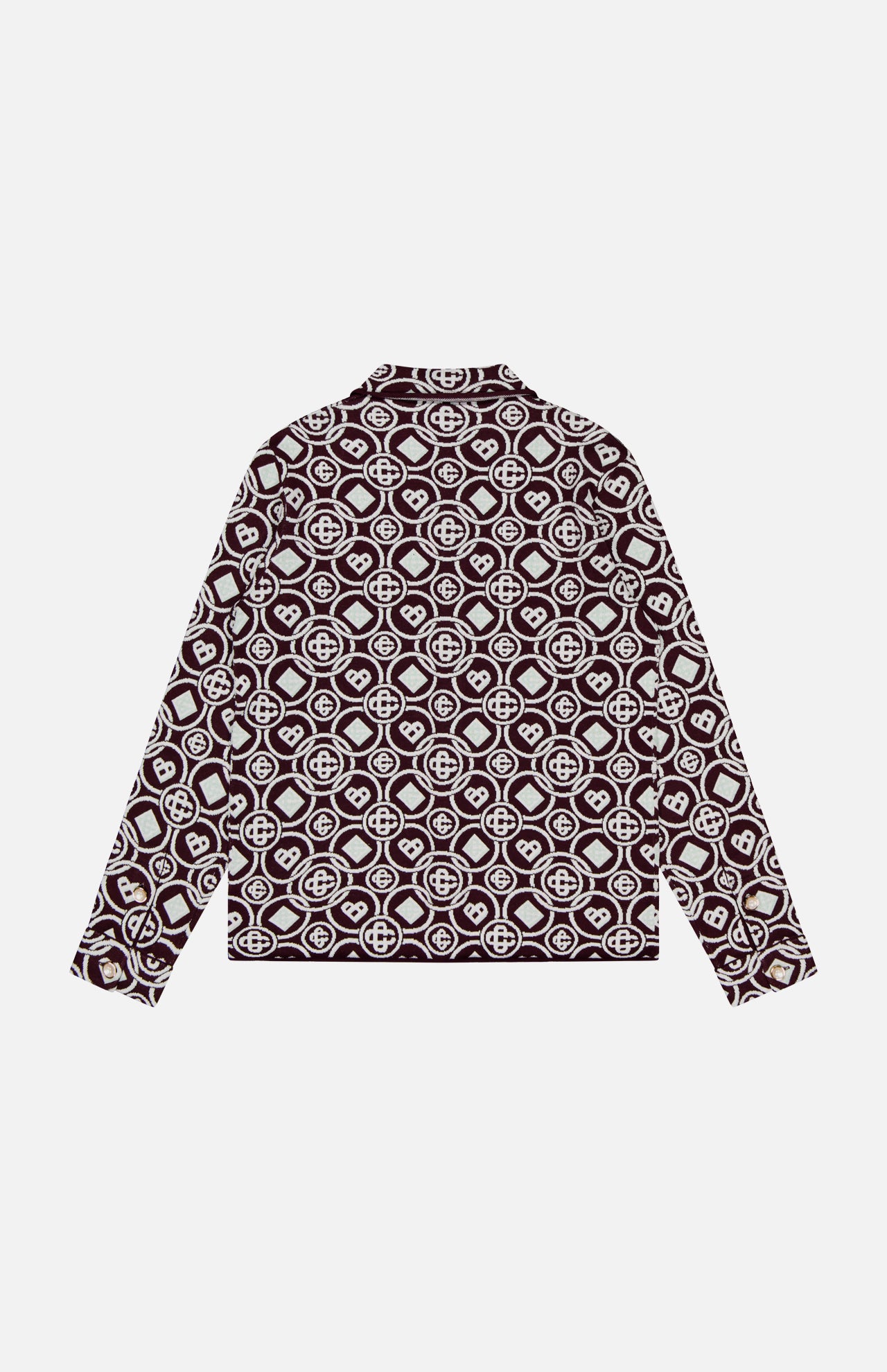 Monogram Long Sleeve Pearl Button Shirt (14704574562667)