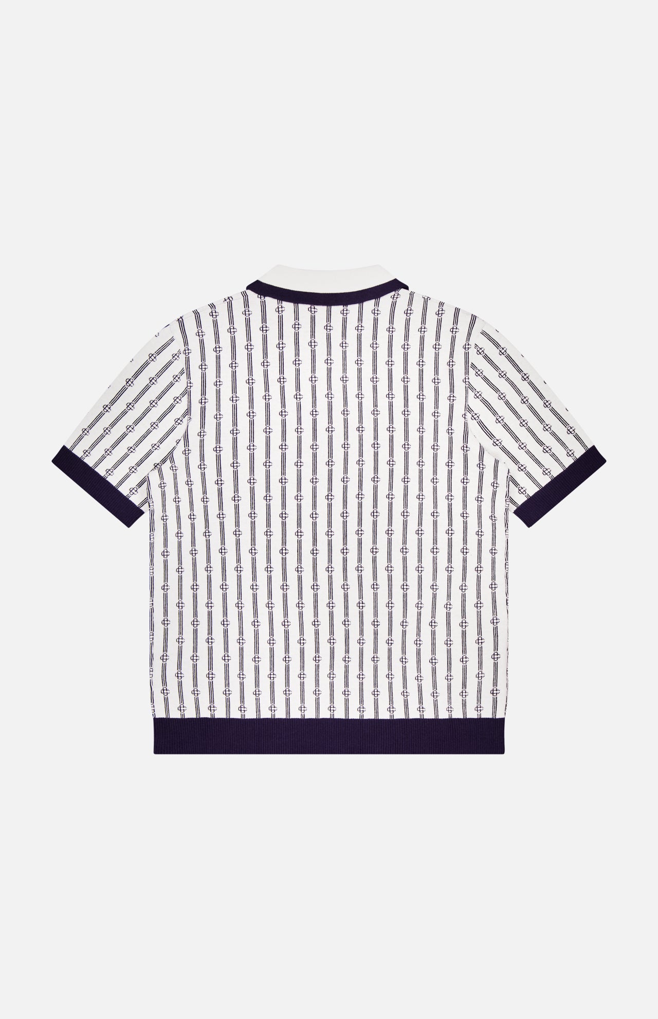 Monogram Pearl Button Polo Shirt (14651372962155)