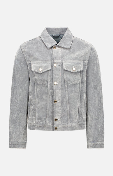 Casablanca Peach Denim Jacket Aqua Blue XL
