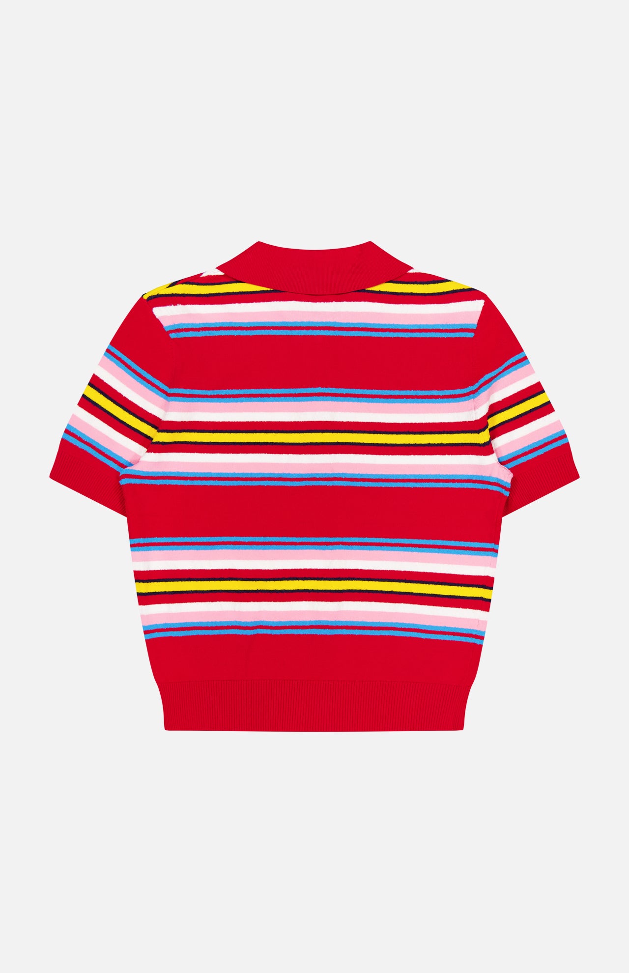 Striped Pearl Button Polo Shirt (14652247507307)