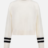 Cashmere Easy Striped Sweatshirt