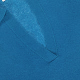 Cashmere Open Collar Polo Top