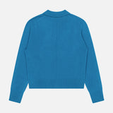 Cashmere Open Collar Polo Top