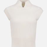 Cashmere Sleeveless Mockneck Sweater