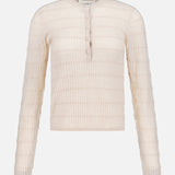 Cashmere Textured Henley Top