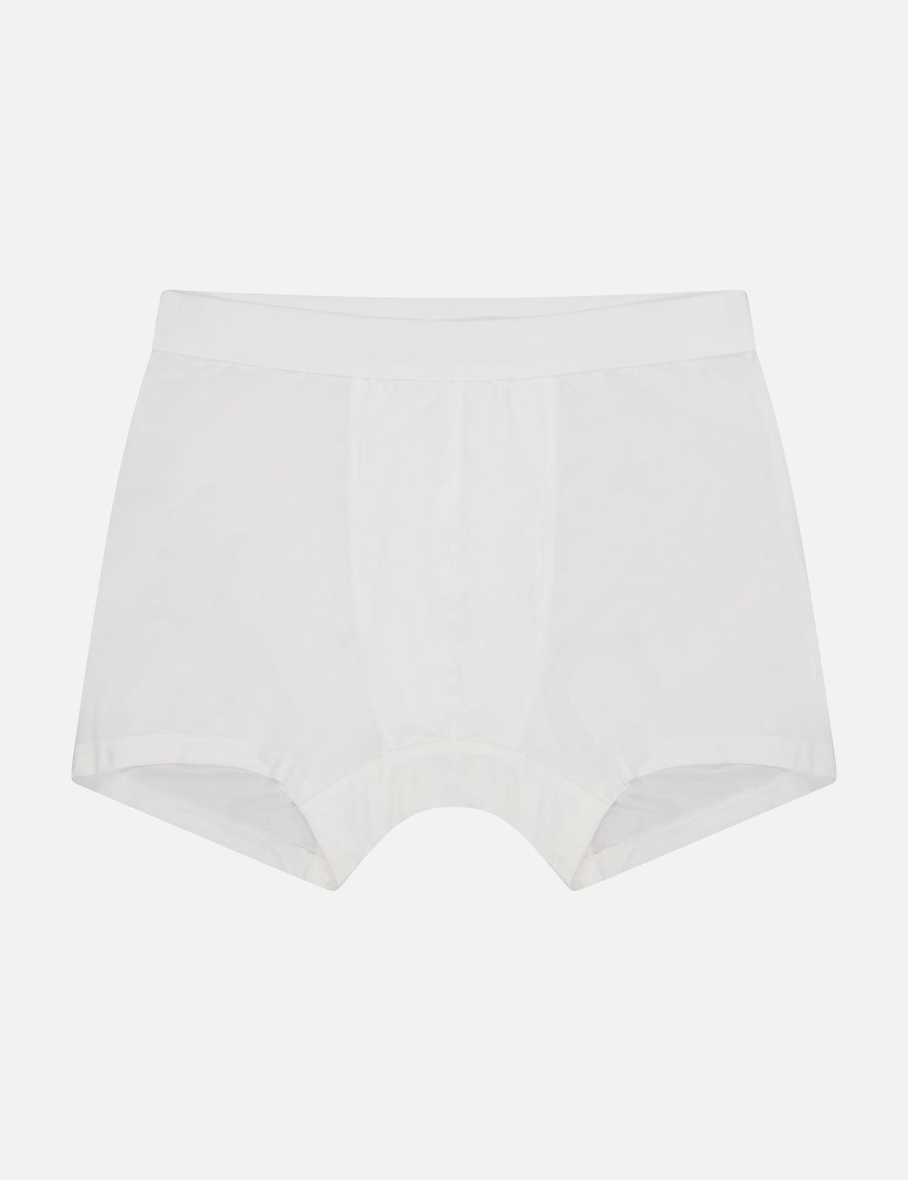CDLP’s 3 Pack Boxer Brief features plain white men’s underwear with a fitted waistband and short legs, offering luxury essentials for everyday wear, shown on a white background.