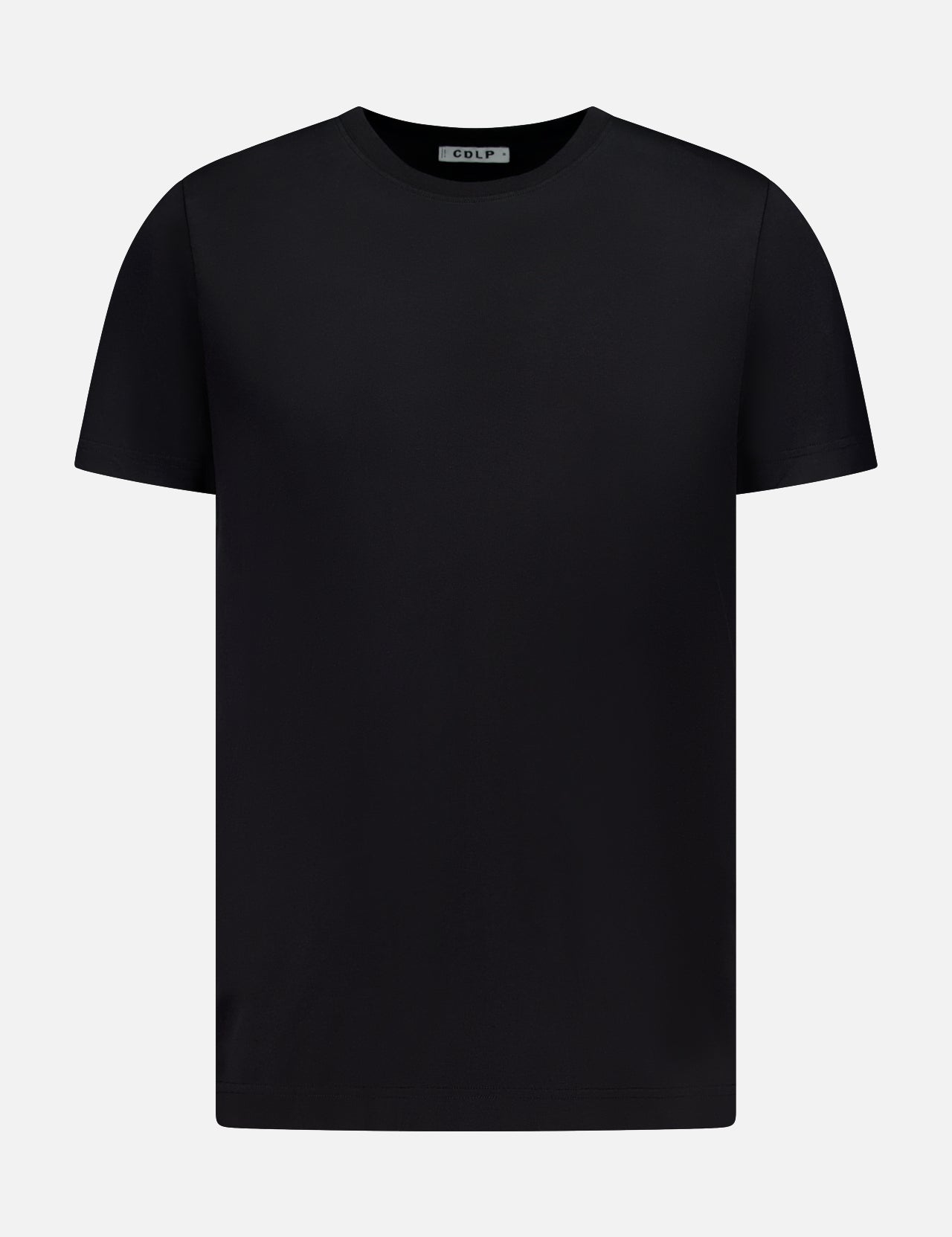 The CDLP 3 Pack Crew Neck T-Shirt features plain black short-sleeve tees with a classic design and no visible logos or patterns—ideal for those who love essential pima cotton basics. Shown on a white background.