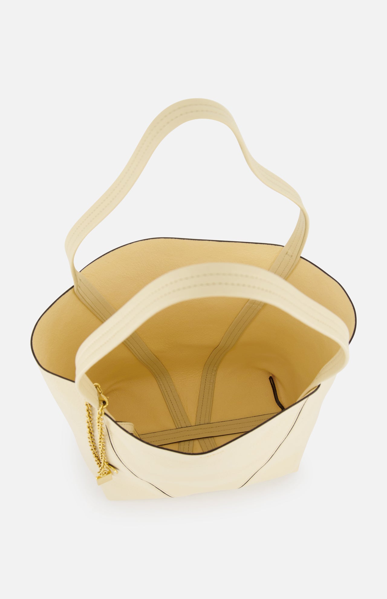 Medium Spin Leather Tote Bag