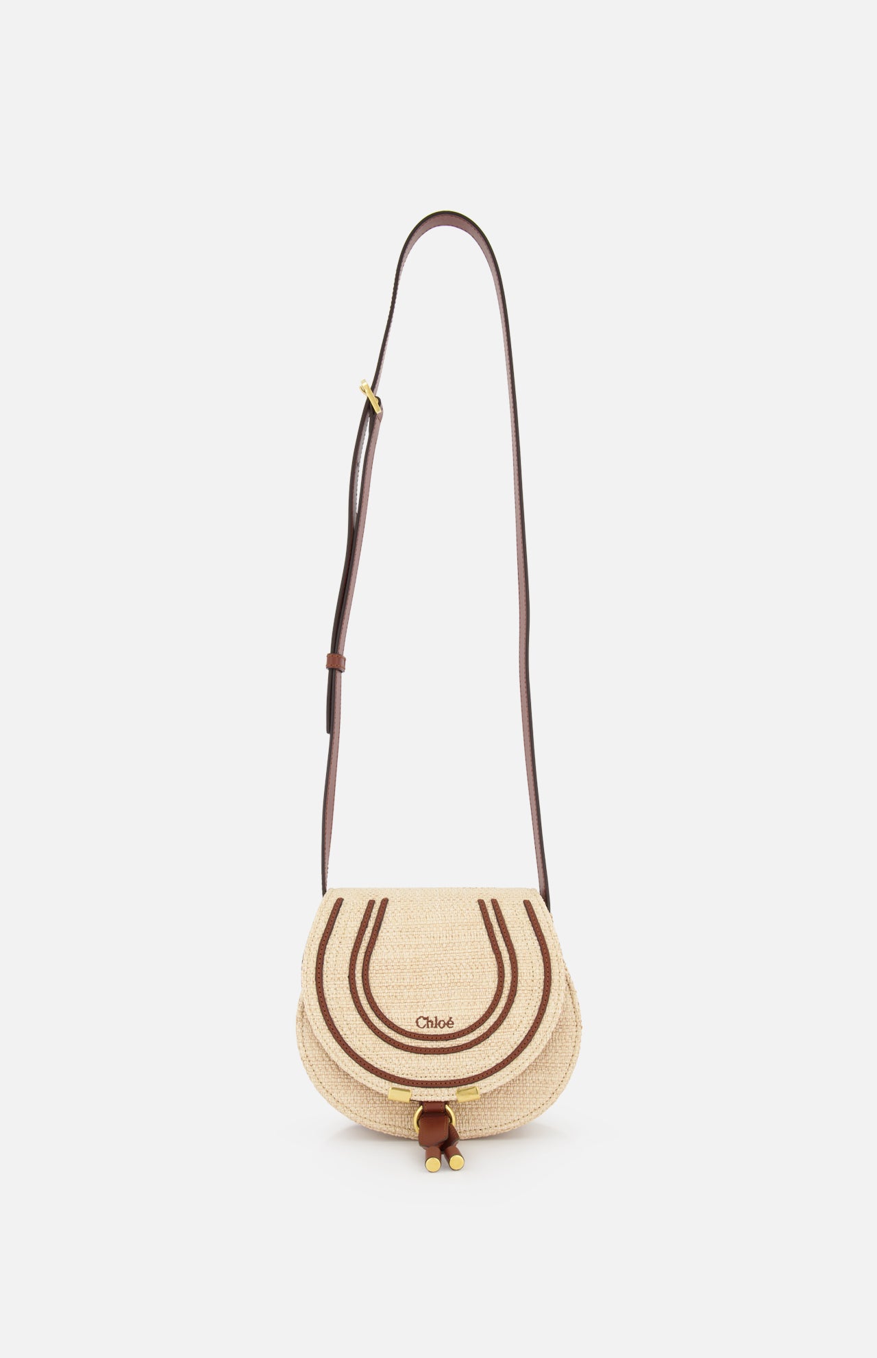 Small Raffia Effect Saddle Bag (14659552772459)