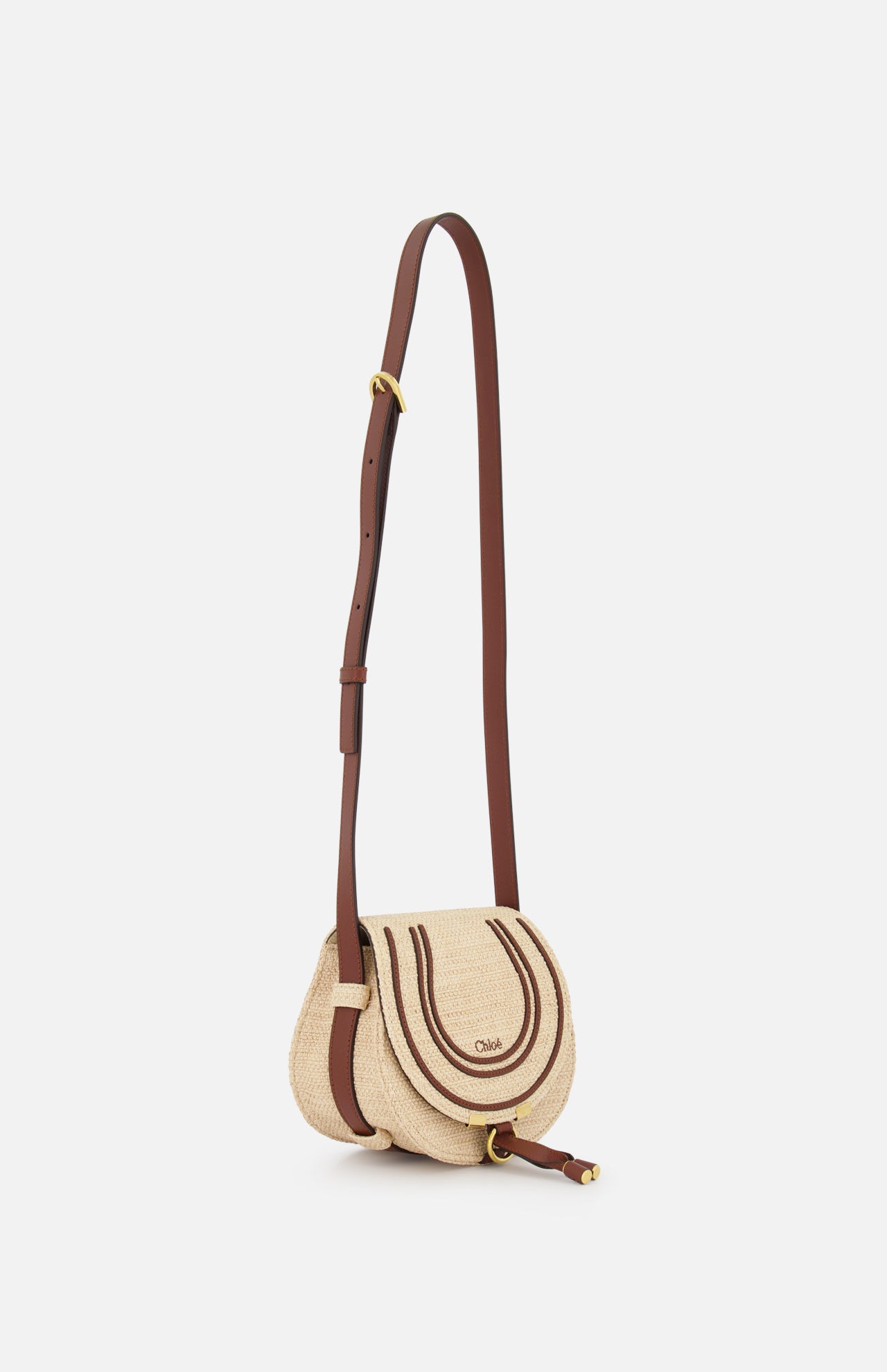 Small Raffia Effect Saddle Bag (14659552772459)