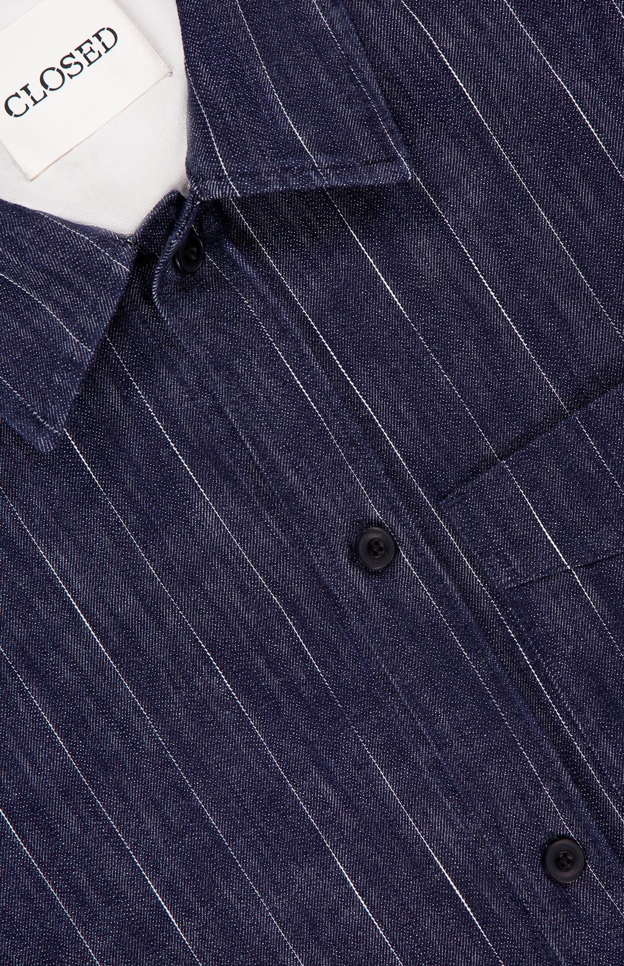Denim Pinstripe Garage Shirt (14622000972139)