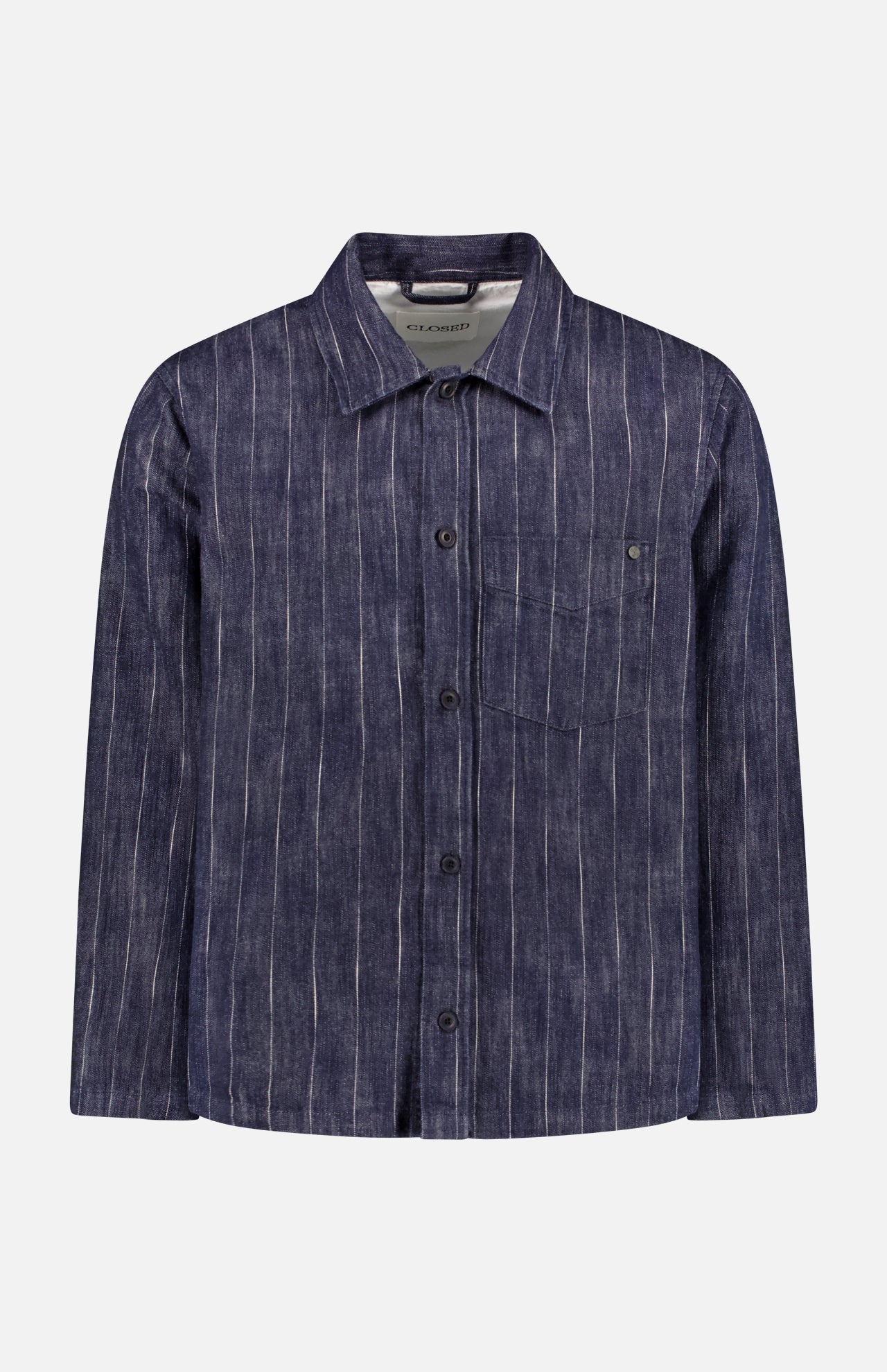 Denim Pinstripe Garage Shirt (14622000972139)
