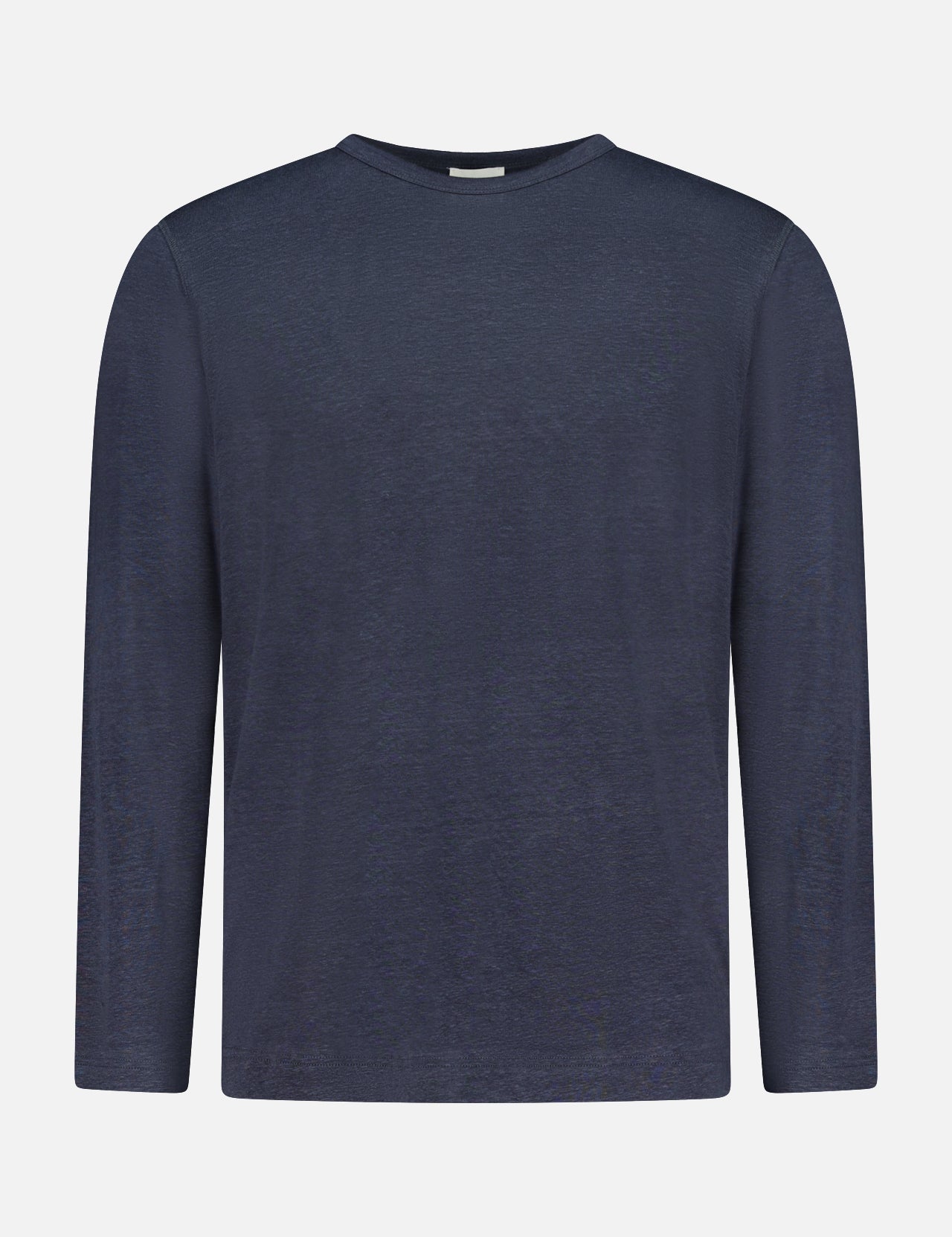 The CLOSED Long Sleeve T-shirt in navy is shown from the front on a white background. This lightweight tee combines effortless style with comfort.