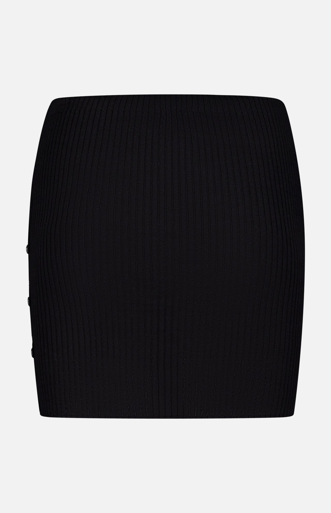 Buttoned Light Rib Mini Skirt (14658339668331)