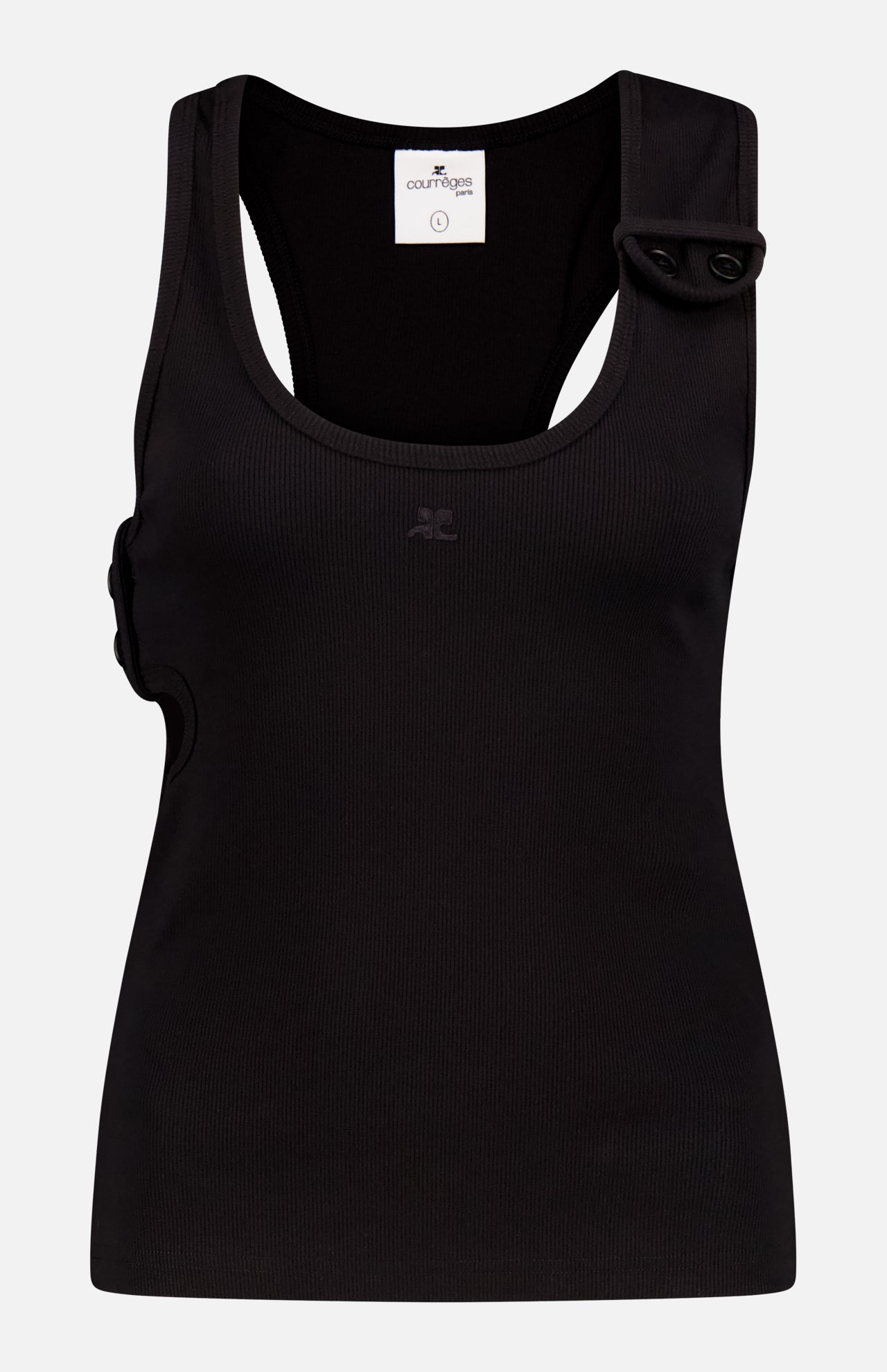 Double Buckle 90's Rib Tank Top (14622007132523)