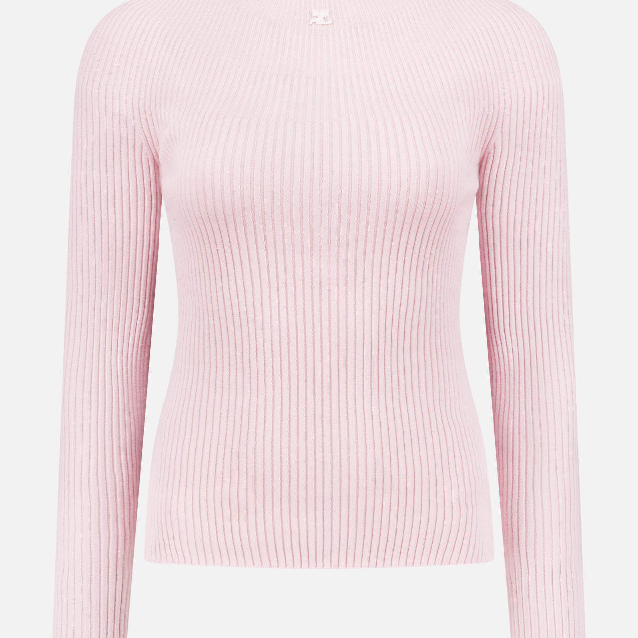 Mock-Neck Light Rib Sweater (14658339537259)