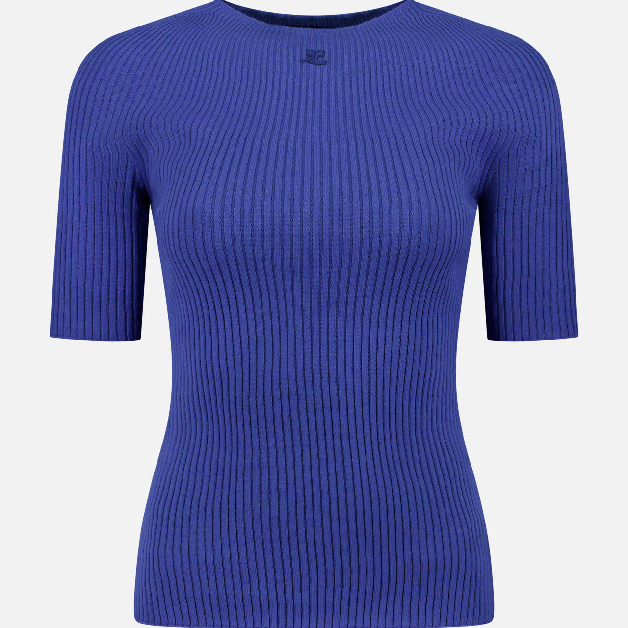 Solar Light Rib Short Sleeve Sweater (14658339602795)